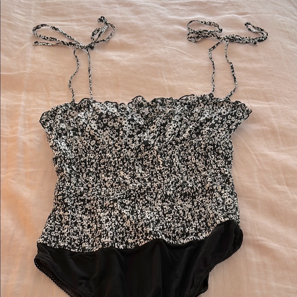 Free People Floral Top Bodysuit